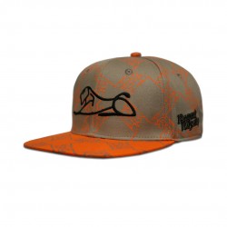 Gray/Orange Black Lion Snapback Adjustable Hat