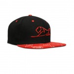 Black Red Lion Snapback Adjustable Hat