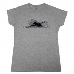 Women's Gray T-Shirt with Lion Silhouettes