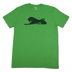 Men's Green T-Shirt with Spray Paint Lion