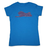 Women's Teal T-Shirt with Purple Reigning Lion Women's Teal T-Shirt with Purple Reigning Lion