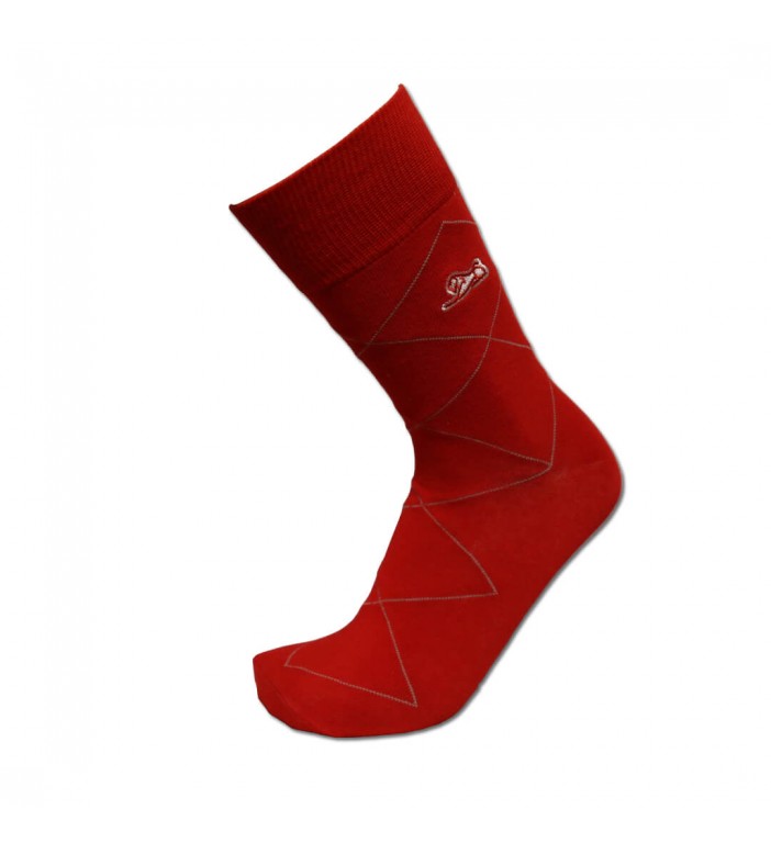 Men's Red Argyle Sock
