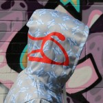 Silver & Blue Lion Pattern Hoodie