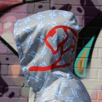 Silver & Blue Lion Pattern Hoodie