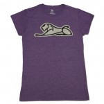 Women's Purple T-Shirt with Silver Lion