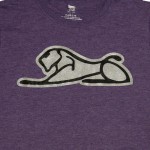 Women's Purple T-Shirt with Silver Lion