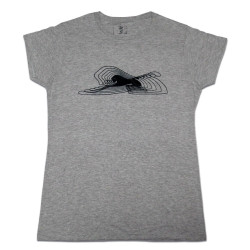 Women's Gray T-Shirt with Lion Silhouettes