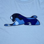 Men's Baby Blue T-Shirt with Blue Camouflage Lion