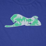 Men's Blue T-Shirt with Green Lionize