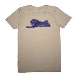 Men's Beige T-Shirt with Purple Reigning Lion