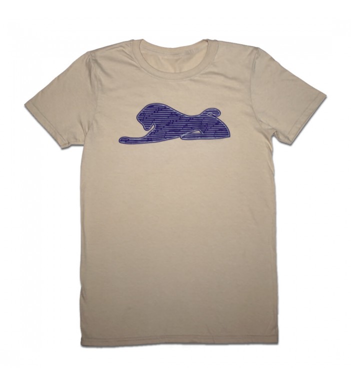 Men's Beige T-Shirt with Purple Reigning Lion