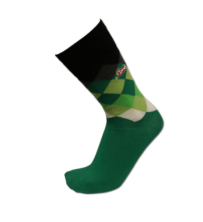 Men's Green Argyle Sock