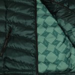 Women's Green Puffy Vest with Hood