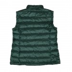 Women's Green Puffy Vest with Hood