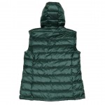 Women's Green Puffy Vest with Hood